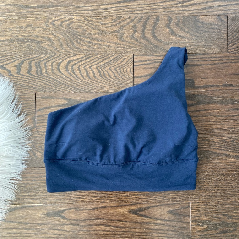 lululemon athletica Navy Blue off the shoulder sports bra
